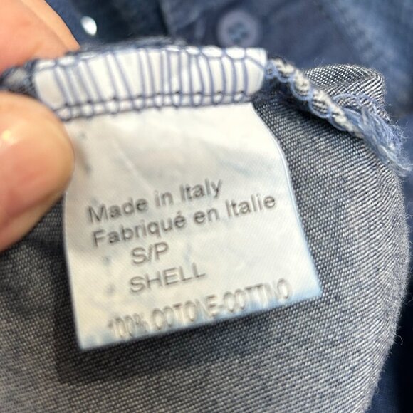 Carina Ricci Italy Womens Dress Size S Lightweight Denim Cotton Sequin Shopping - Picture 7 of 11